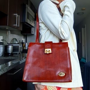 Vintage Versace leather shoulder bag